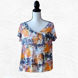 🔥3 for$9🔥Nicole Miller V-neck sz 1X Top